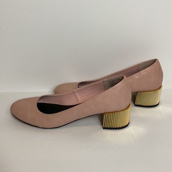 Kensie Addison pink and gold round toe pumps size 8 M - Picture 5 of 8